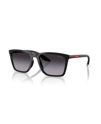 Persol Prada Linea Rossa Men's Rectangle Sunglasses, Ps B08s In Black
