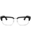 Persol Rectangle Frame Glasses In 黑色
