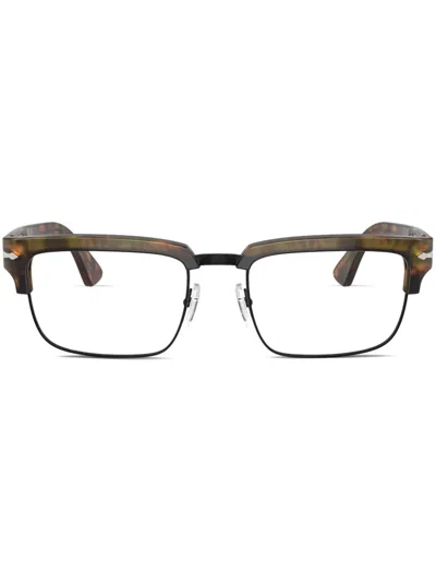 Persol Rectangle Frame Glasses In Brown