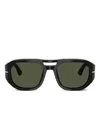 Persol Rectangle-frame Sunglasses In Black