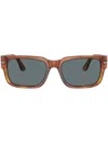 Persol Rectangle-frame Sunglasses In Braun