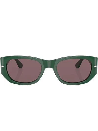 Persol Rectangle-frame Tinted Sunglasses In Grün