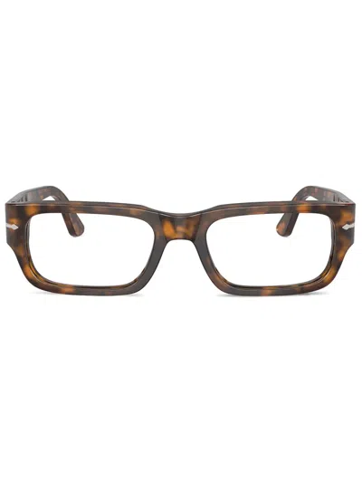 Persol Rectangle-frame Glasses In Brown