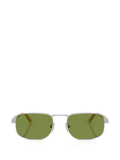 Persol Rectangle-frame Metal Sunglasses In Green