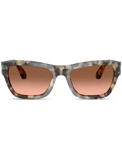 Persol Rectangle-frame Sunglasses In Brown
