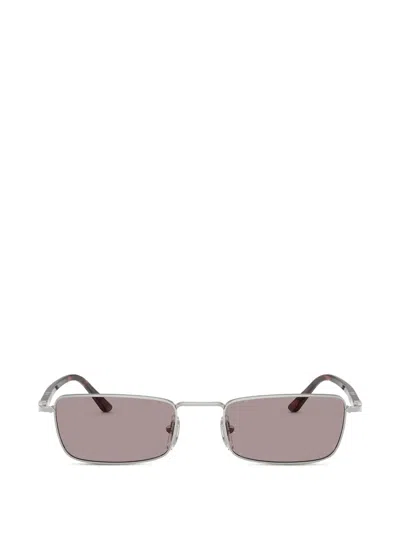 Persol Sonnenbrille Mit Eckigem Gestell In Silver