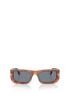 Persol Rectangular Frame Sunglasses In Gold