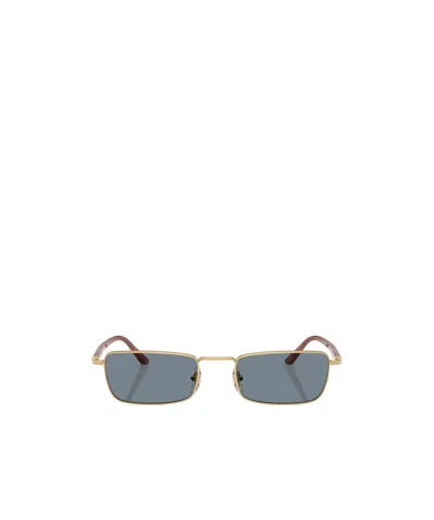 Persol Rectangular Frame Sunglasses In Gold