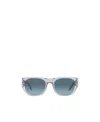 Persol Rectangular Frame Sunglasses In Blue