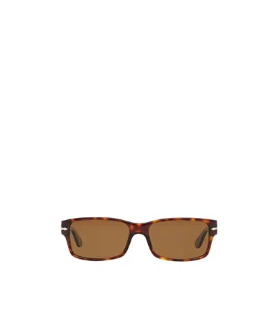 Persol Polarized Rectangular Sunglasses In Pol Brown