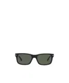 Persol Rectangular Frame Sunglasses In Green