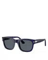 Persol Rectangular Sunglasses, 52mm In Blue