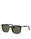 Persol Renzo Rectangular Sunglasses, 56mm In Black
