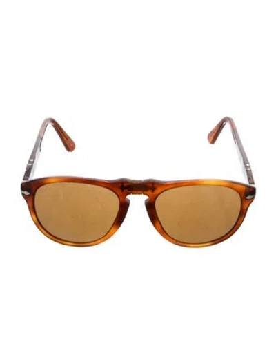 Pre-owned Persol Resina E Sale Aviator Sunglasses In Brown