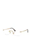 Persol Rimless Rectangle-frame Glasses In White