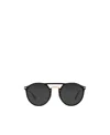 Persol Round Frame Double-bridge Sunglasses In Black