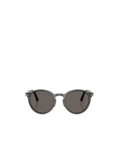 Persol Round Frame Sunglasses In Brown