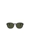 Persol Round Frame Sunglasses In Black