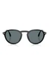Persol Round-frame Sunglasses In Black