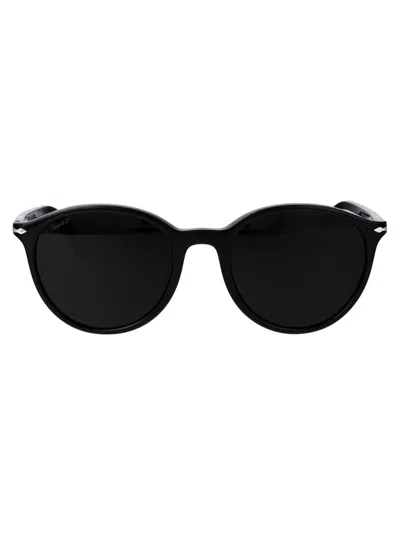 Persol Round Frame Sunglasses In Black