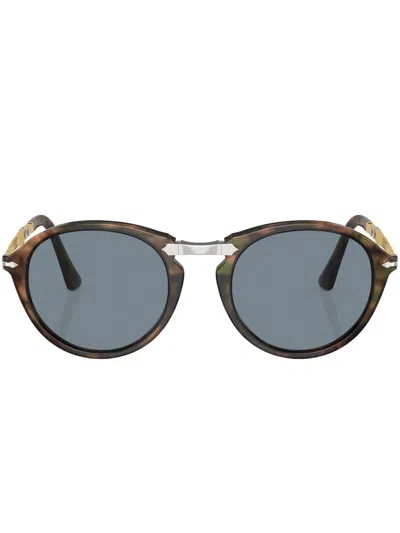 Persol Round-frame Sunglasses In Braun