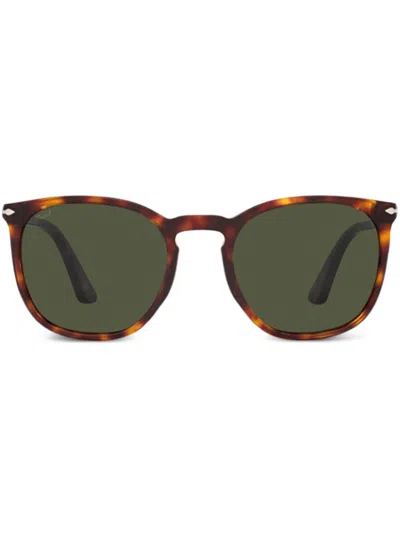 Persol Round-frame Sunglasses In Brown