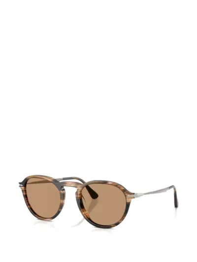 Persol Round-frame Sunglasses In Brown