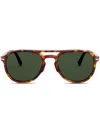 Persol Aviator Frame Sunglasses In Brown