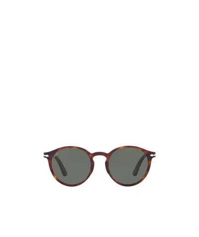 Persol Round Frame Sunglasses In Brown