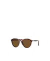 Persol Round Frame Sunglasses In Black