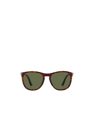 Persol Round Frame Sunglasses In Green