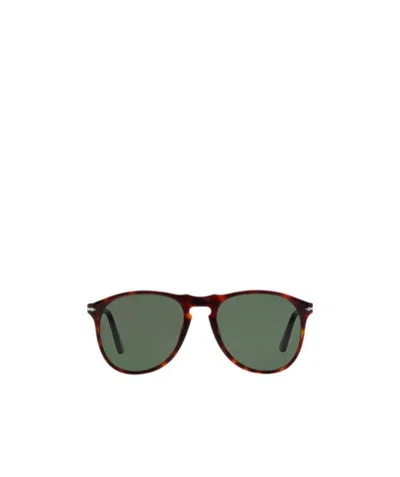 Persol Round Frame Sunglasses In Brown