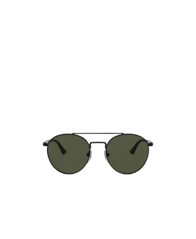 Persol Round Frame Sunglasses In Green