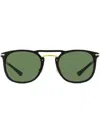 Persol Round-frame Tinted Sunglasses In Black