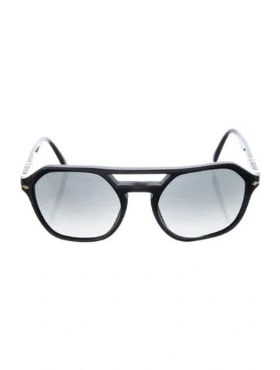 Pre-owned Persol Round Gradient Sunglasses In Black