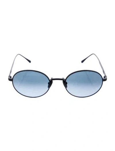 Pre-owned Persol Round Gradient Sunglasses In Blue