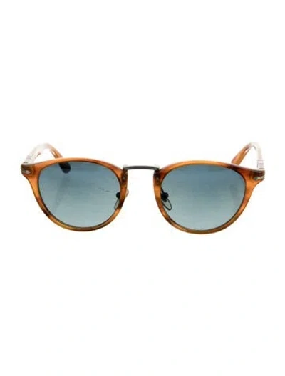 Pre-owned Persol Round Gradient Sunglasses In Brown