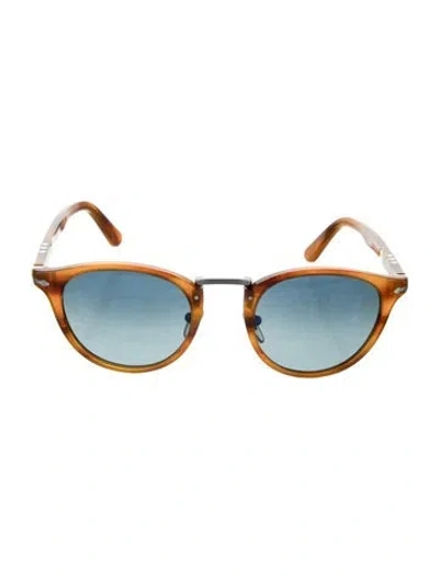 Pre-owned Persol Round Gradient Sunglasses In Orange