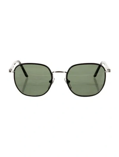 Pre-owned Persol Round Tinted Sunglasses In Black
