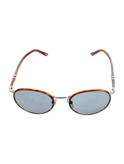Pre-owned Persol Round Tinted Sunglasses In Black/brown
