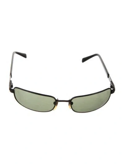 Pre-owned Persol Shield Tinted Sunglasses In Black