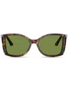 Persol Sonnenbrille Mit Geometrischem Gestell In Green