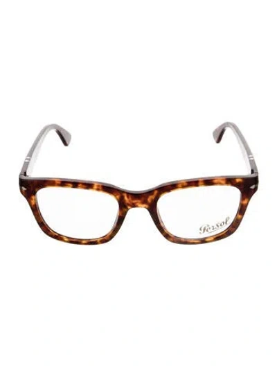 Pre-owned Persol Square Eyeglasses In Brown