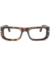 Persol Brille Mit Eckigem Gestell In Braun