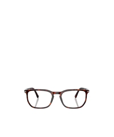 Persol Square Frame Glasses In Brown