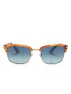 Persol Square-frame Glasses In Brown