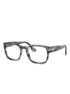 Persol Brille Mit Eckigem Gestell In Grau