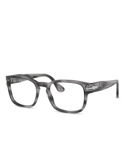 Persol Brille Mit Eckigem Gestell In Grau