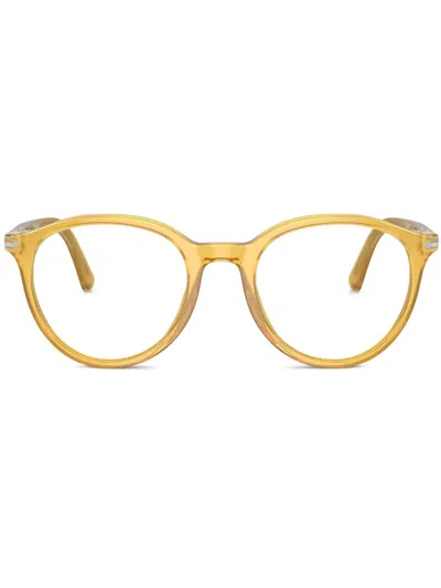 Persol Square Frame Glasses In Yellow