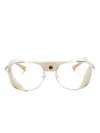 Persol Square-frame Layered Glasses In Silver